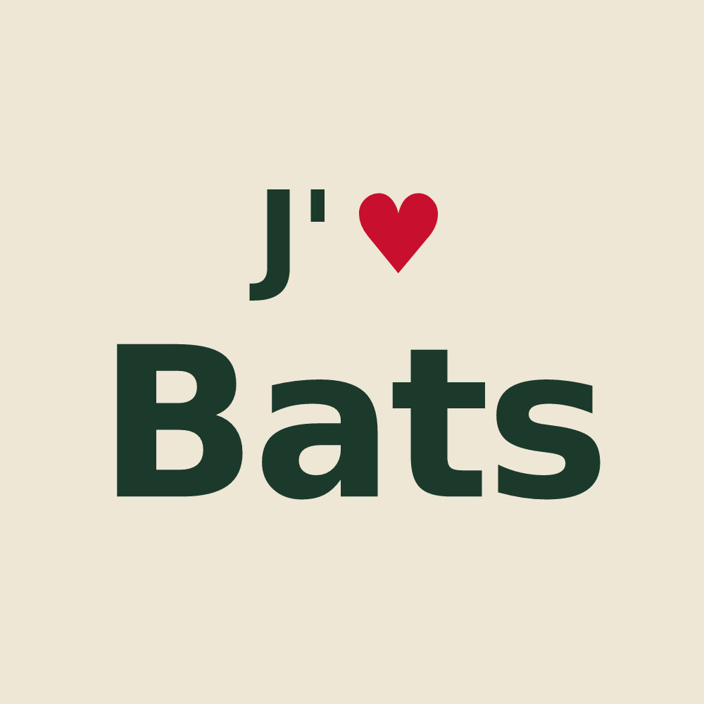 Tote bag personnalisé Bats — design J'aime Bats