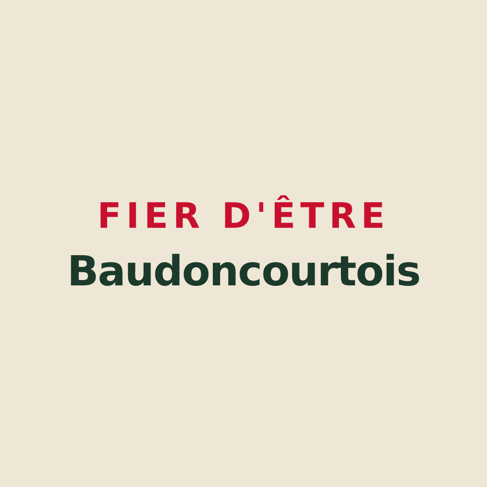 Tote bag « Fier d'être Baudoncourtois » — design pour Baudoncourt