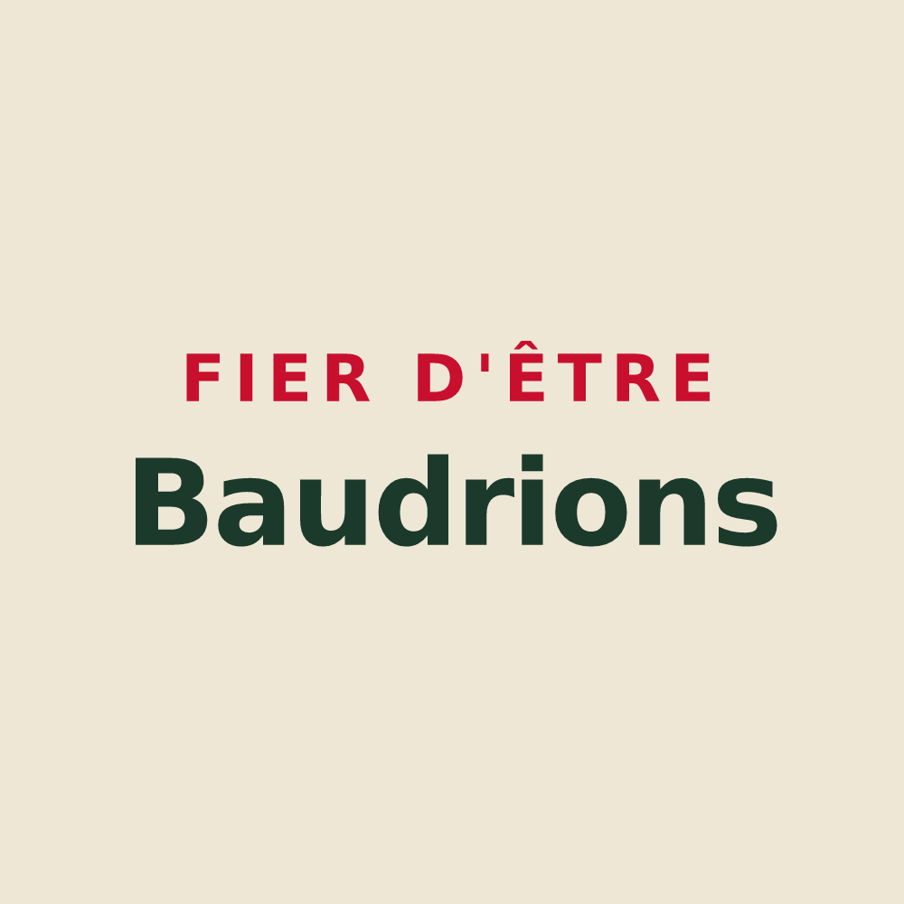 Tote bag « Fier d'être Baudrions » — design pour Baudre