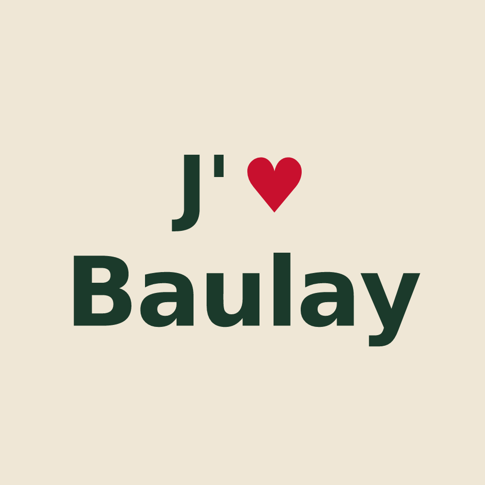Tote bag personnalisé Baulay — design J'aime Baulay
