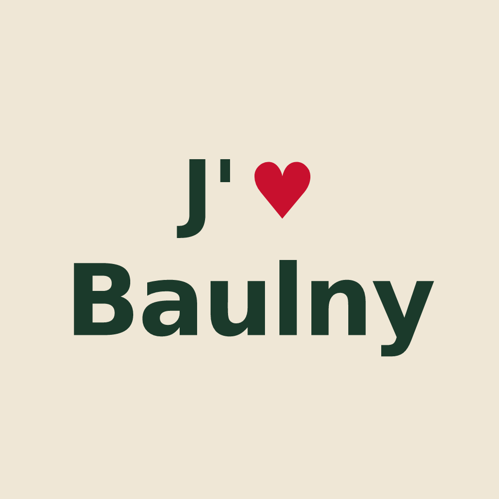 Tote bag personnalisé Baulny — design J'aime Baulny