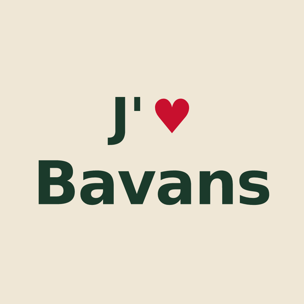 Tote bag personnalisé Bavans — design J'aime Bavans