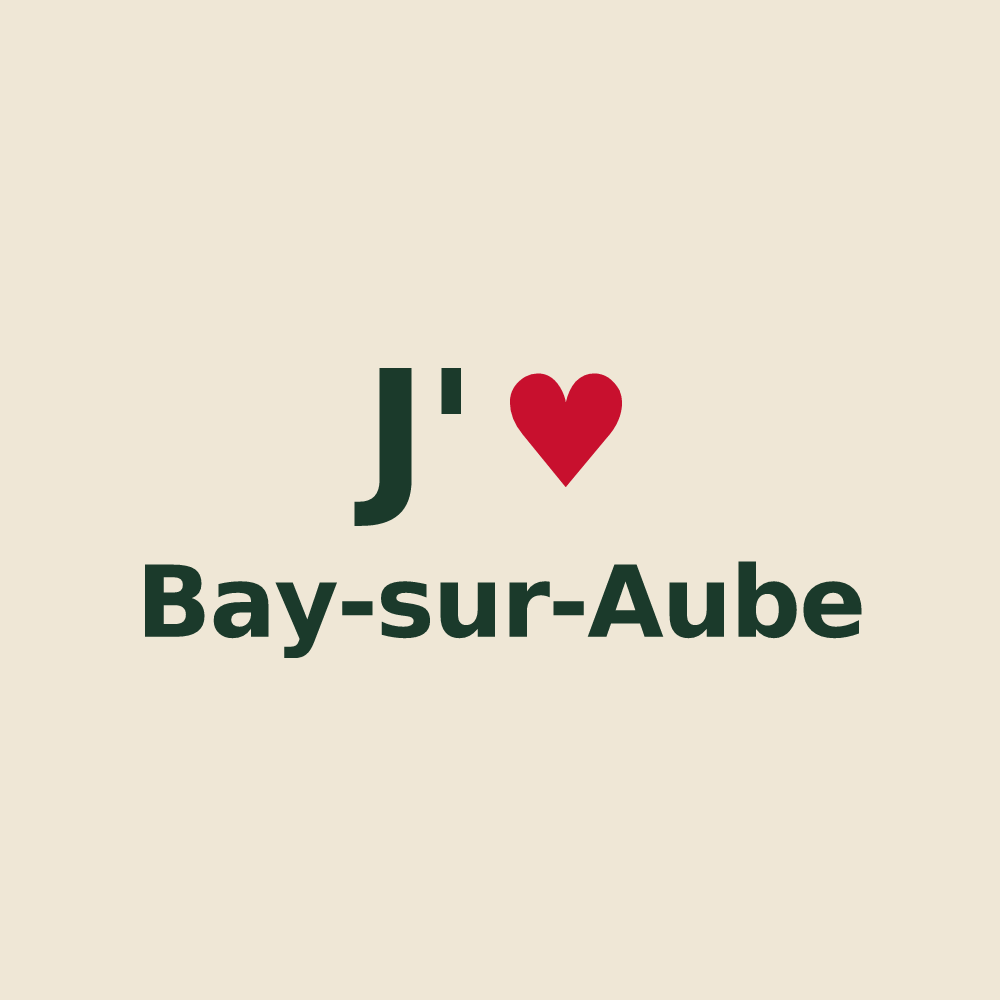 Tote bag personnalisé Bay-sur-Aube — design J'aime Bay-sur-Aube