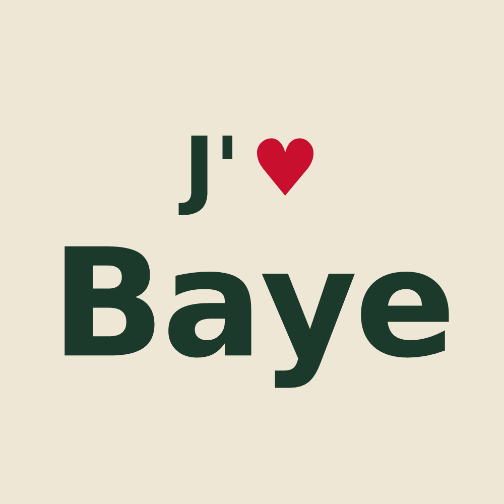Tote bag personnalisé Baye — design J'aime Baye