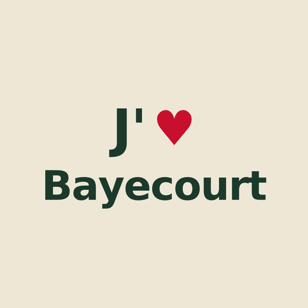 Tote bag personnalisé Bayecourt — design J'aime Bayecourt