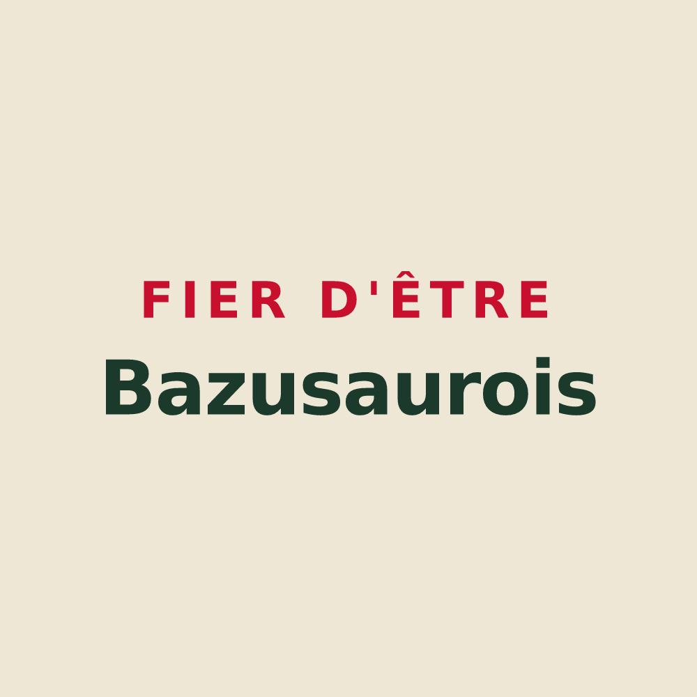Tote bag « Fier d'être Bazusaurois » — design pour Bazus-Aure