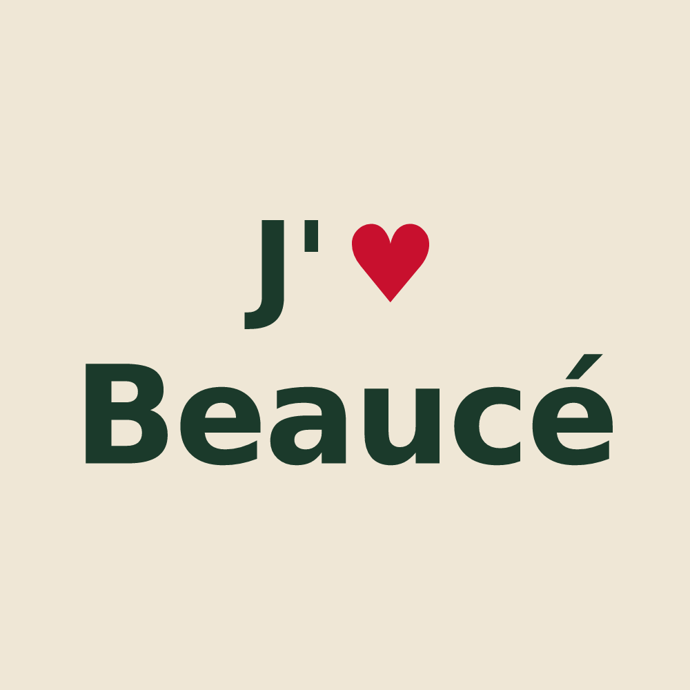 Tote bag personnalisé Beaucé — design J'aime Beaucé