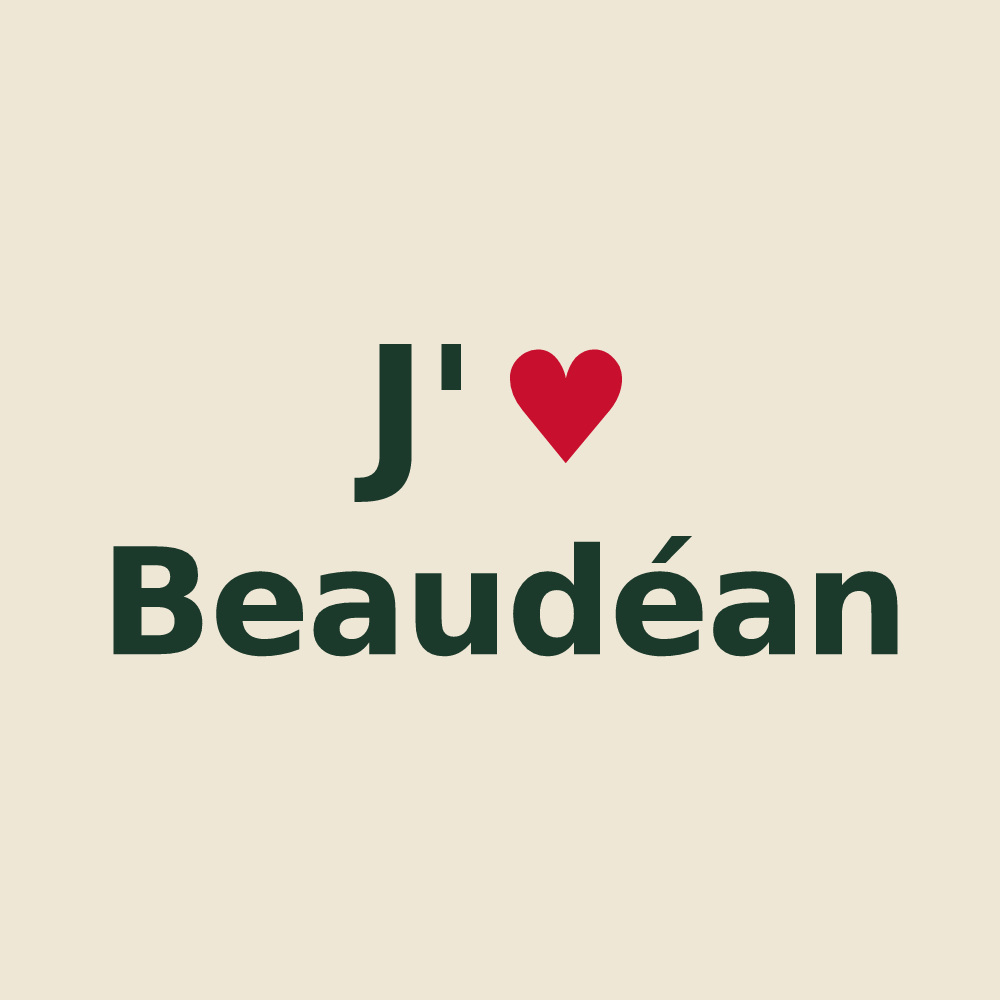 Tote bag personnalisé Beaudéan — design J'aime Beaudéan