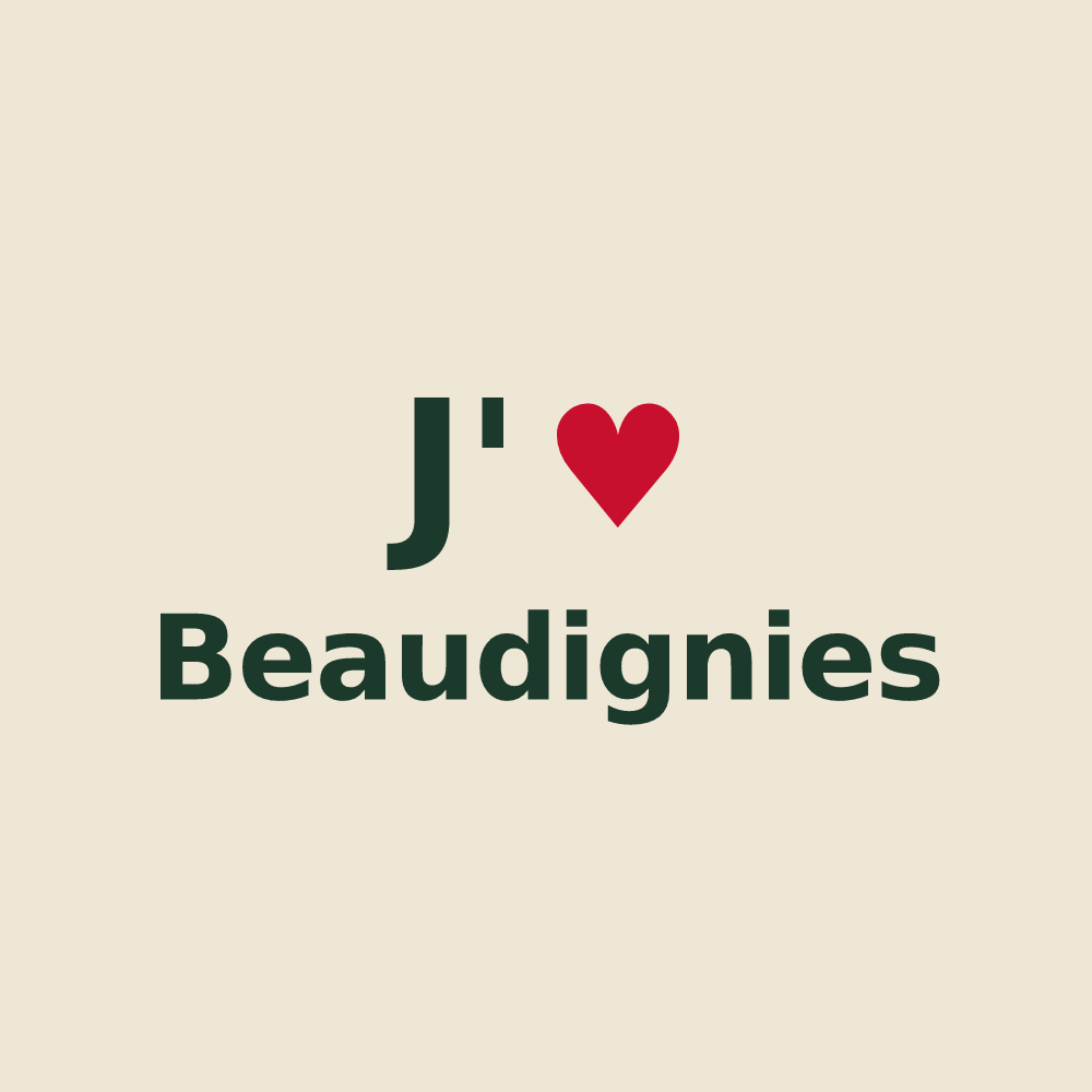 Tote bag personnalisé Beaudignies — design J'aime Beaudignies