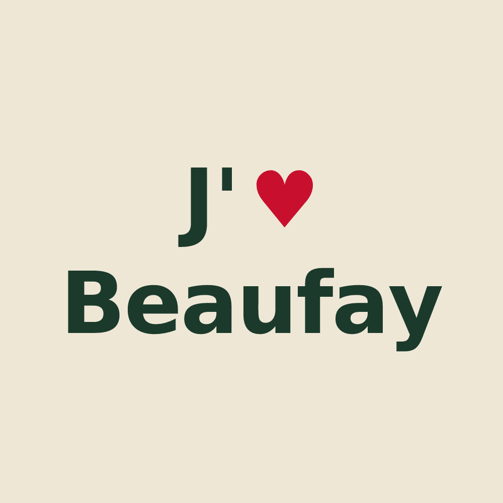 Tote bag personnalisé Beaufay — design J'aime Beaufay