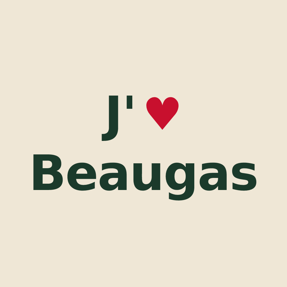 Tote bag personnalisé Beaugas — design J'aime Beaugas