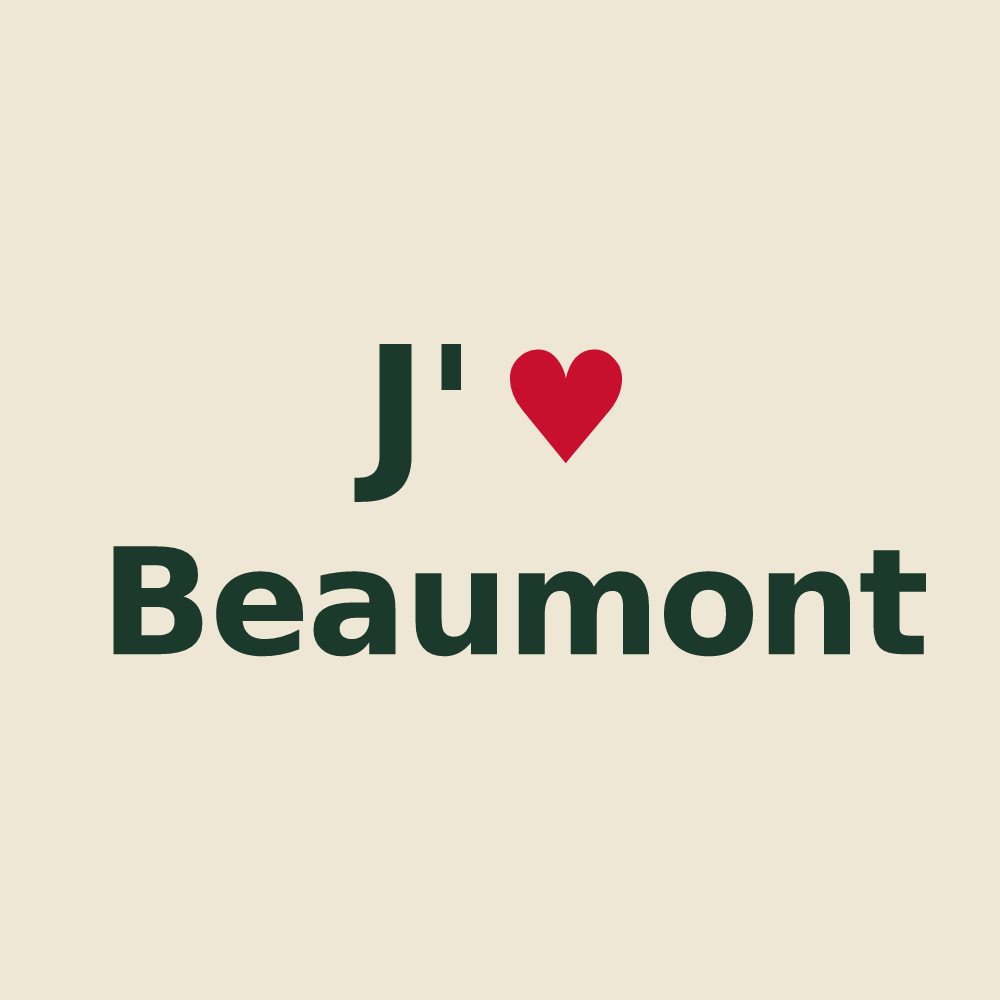 Tote bag personnalisé Beaumont — design J'aime Beaumont
