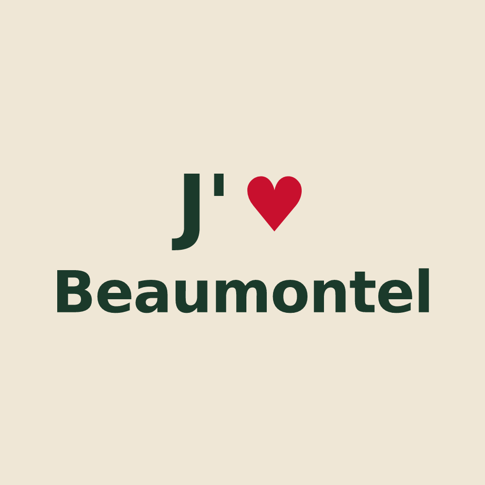 Tote bag personnalisé Beaumontel — design J'aime Beaumontel
