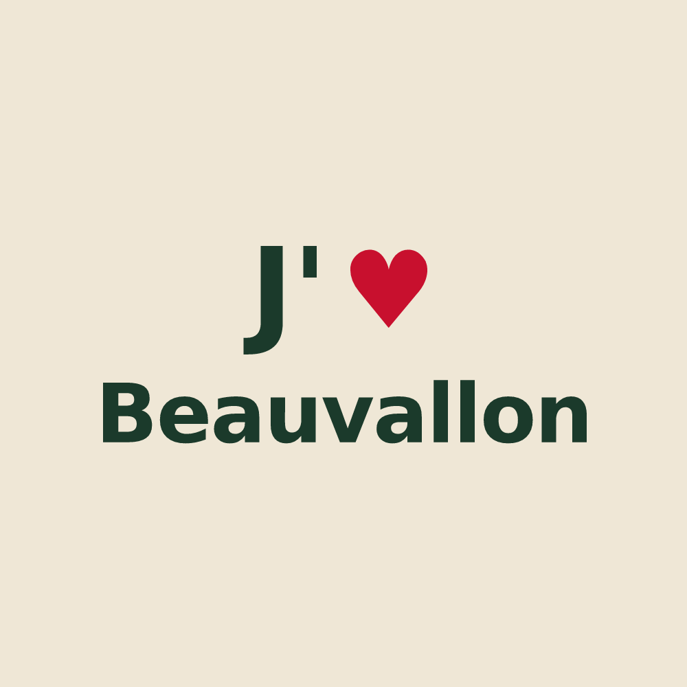 Tote bag personnalisé Beauvallon — design J'aime Beauvallon