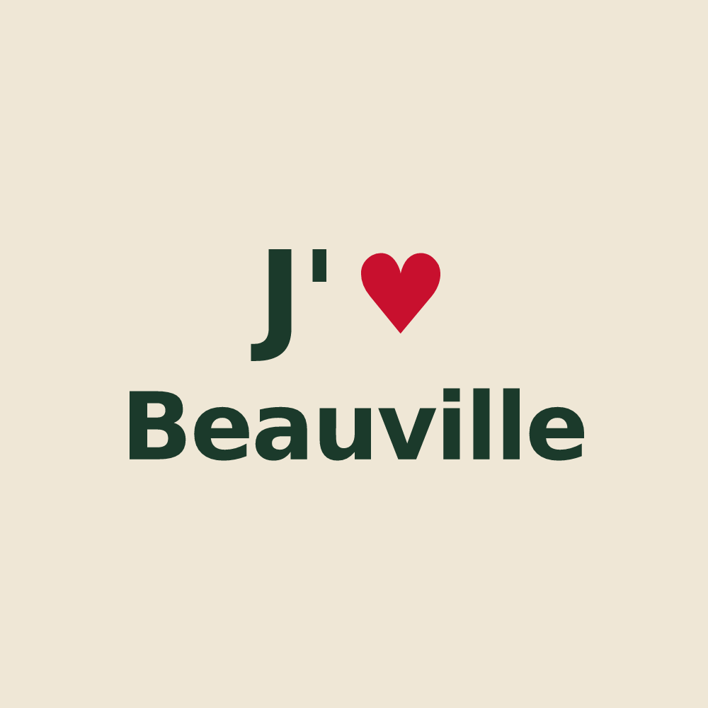 Tote bag personnalisé Beauville — design J'aime Beauville