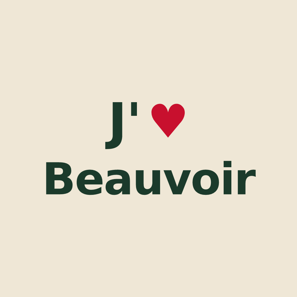 Tote bag personnalisé Beauvoir — design J'aime Beauvoir