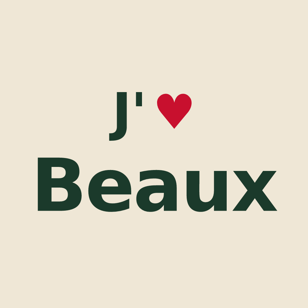 Tote bag personnalisé Beaux — design J'aime Beaux