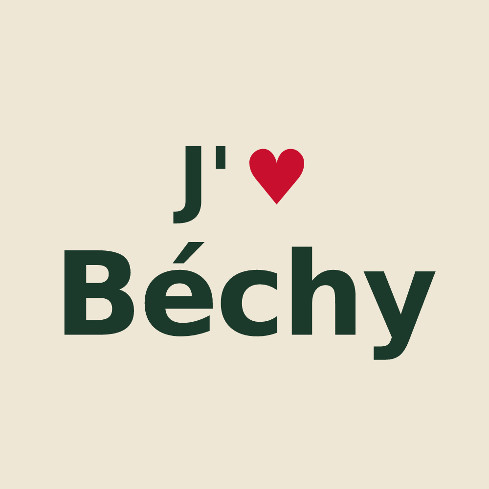 Tote bag personnalisé Béchy — design J'aime Béchy