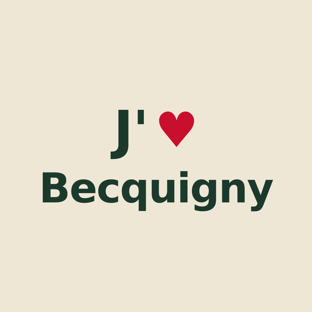Tote bag personnalisé Becquigny — design J'aime Becquigny