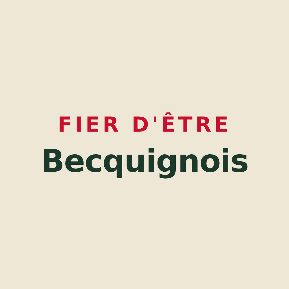 Tote bag « Fier d'être Becquignois » — design pour Becquigny