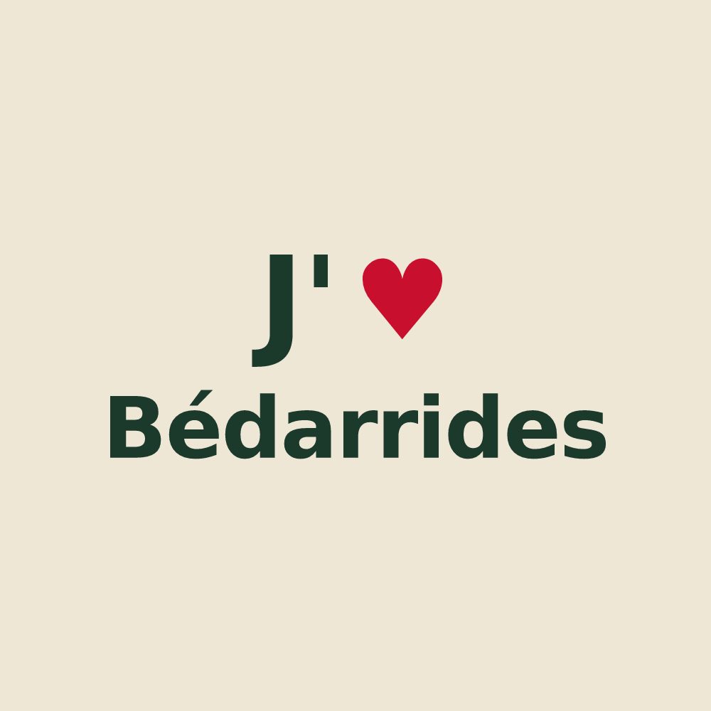 Tote bag personnalisé Bédarrides — design J'aime Bédarrides