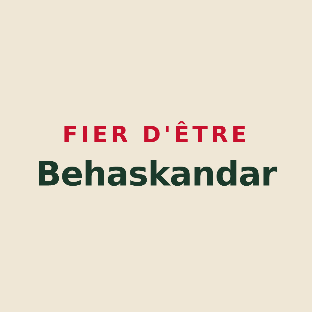 Tote bag « Fier d'être Behaskandar » — design pour Béhasque-Lapiste