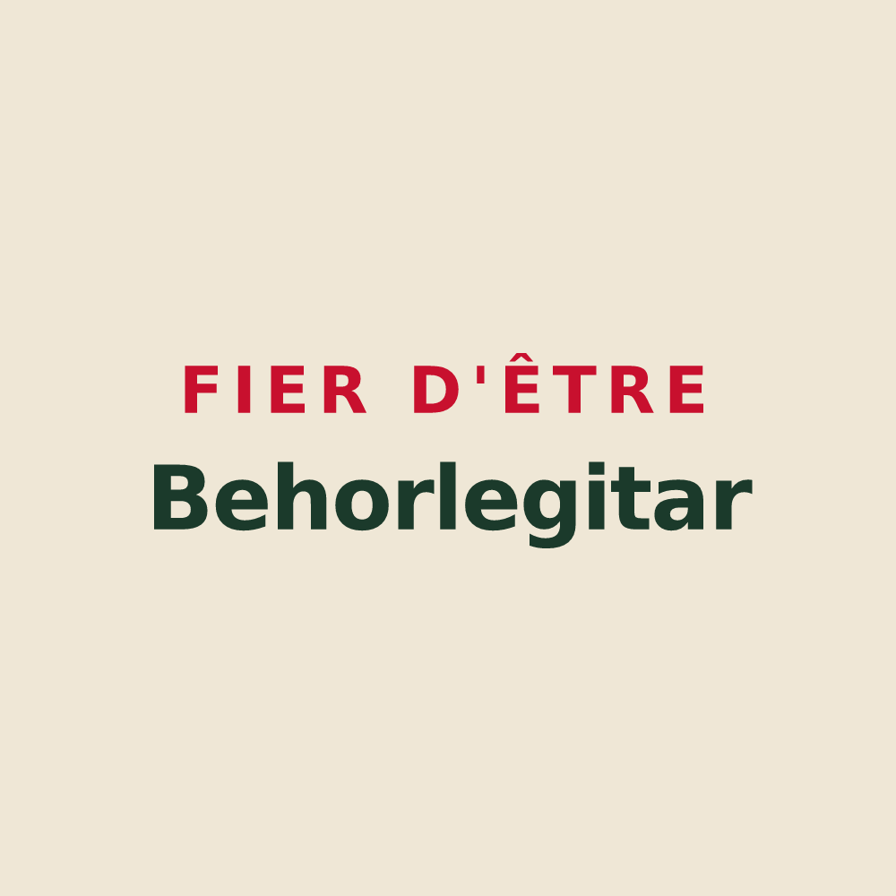 Tote bag « Fier d'être Behorlegitar » — design pour Béhorléguy