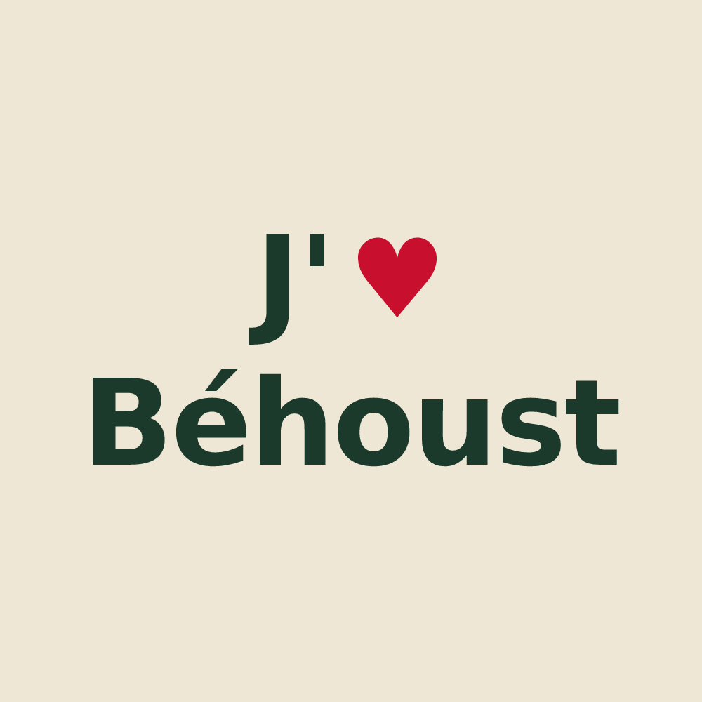 Tote bag personnalisé Béhoust — design J'aime Béhoust