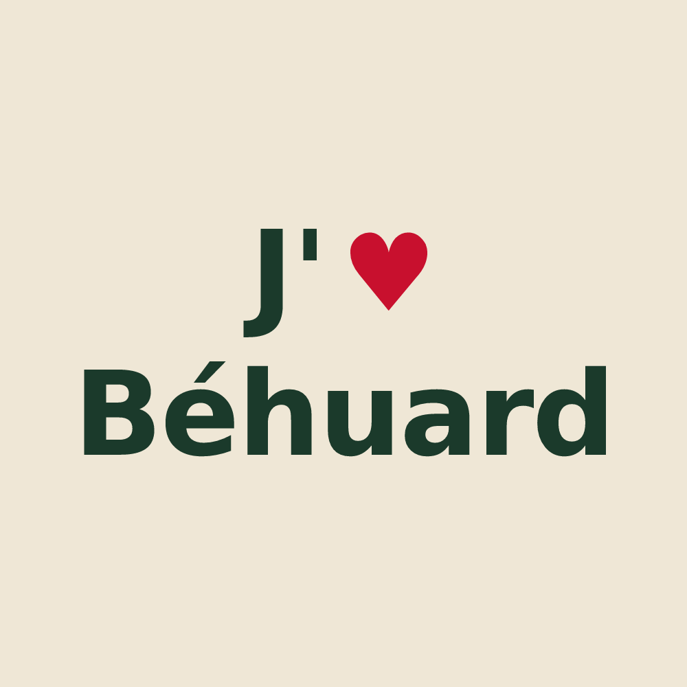 Tote bag personnalisé Béhuard — design J'aime Béhuard