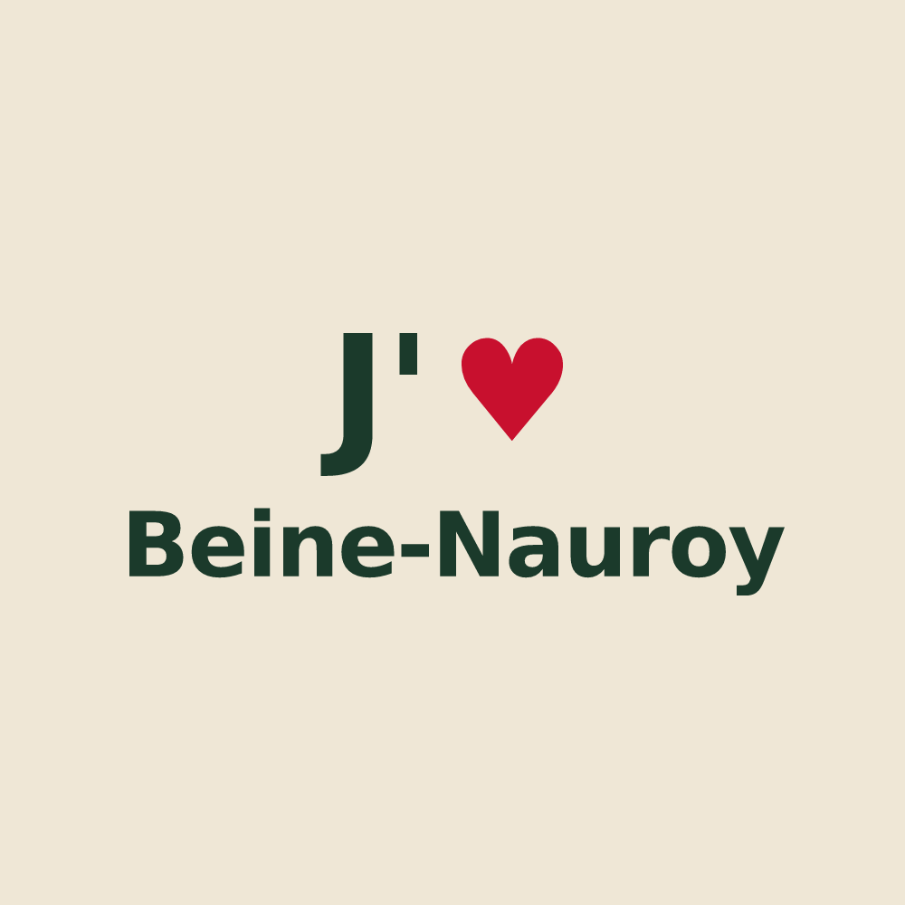 Tote bag personnalisé Beine-Nauroy — design J'aime Beine-Nauroy