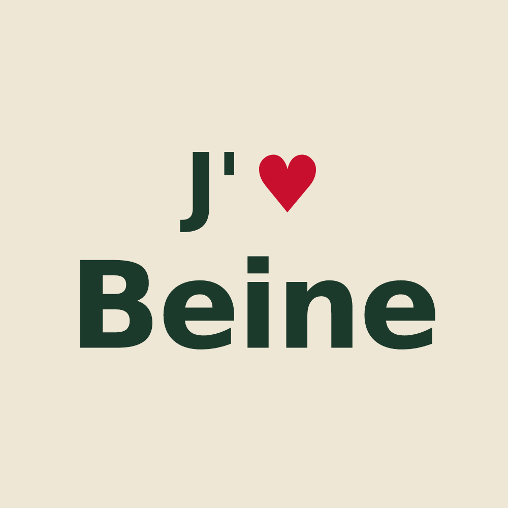Tote bag personnalisé Beine — design J'aime Beine