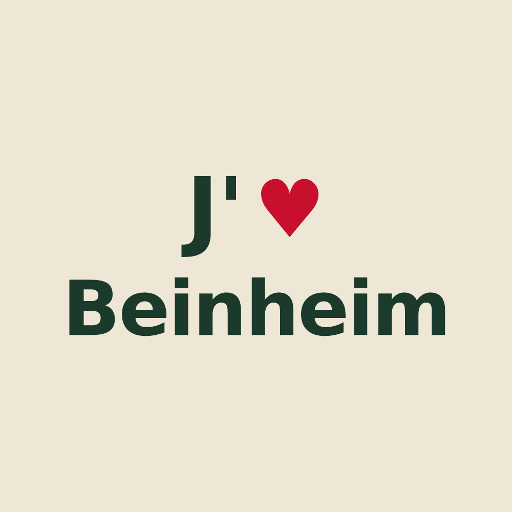 Tote bag personnalisé Beinheim — design J'aime Beinheim