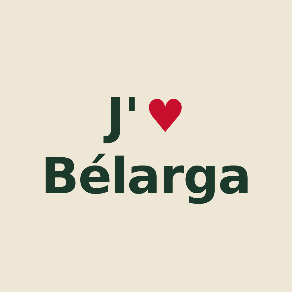 Tote bag personnalisé Bélarga — design J'aime Bélarga