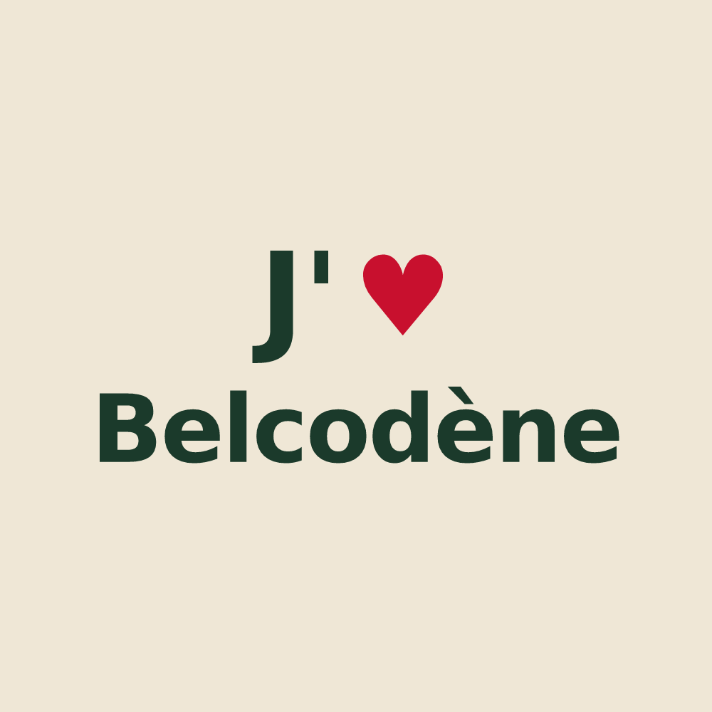 Tote bag personnalisé Belcodène — design J'aime Belcodène