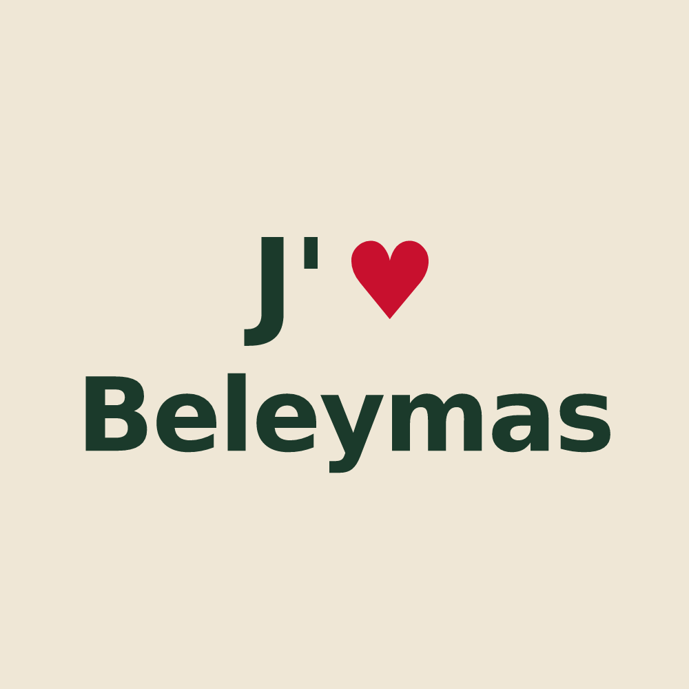 Tote bag personnalisé Beleymas — design J'aime Beleymas