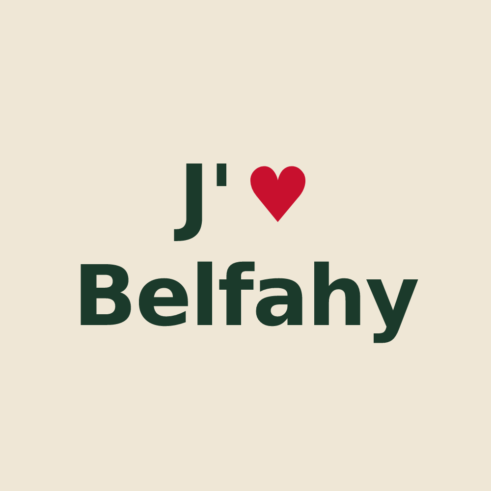 Tote bag personnalisé Belfahy — design J'aime Belfahy