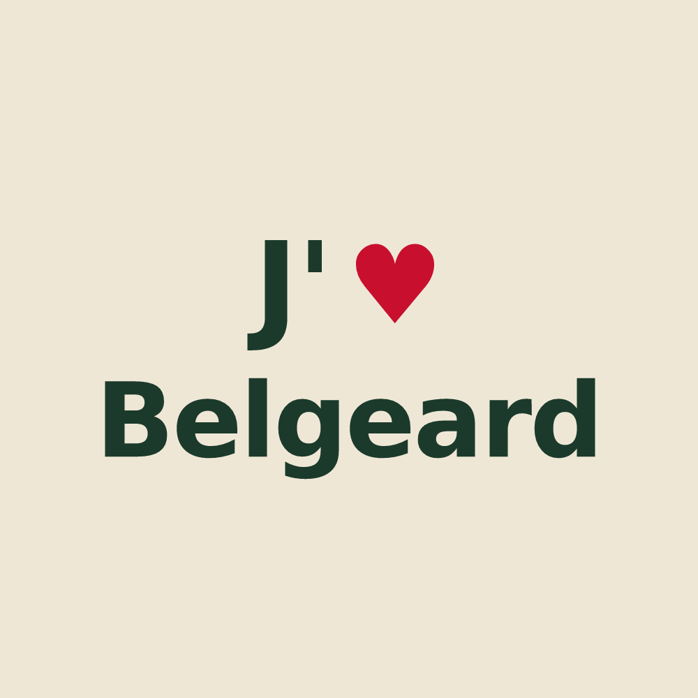 Tote bag personnalisé Belgeard — design J'aime Belgeard