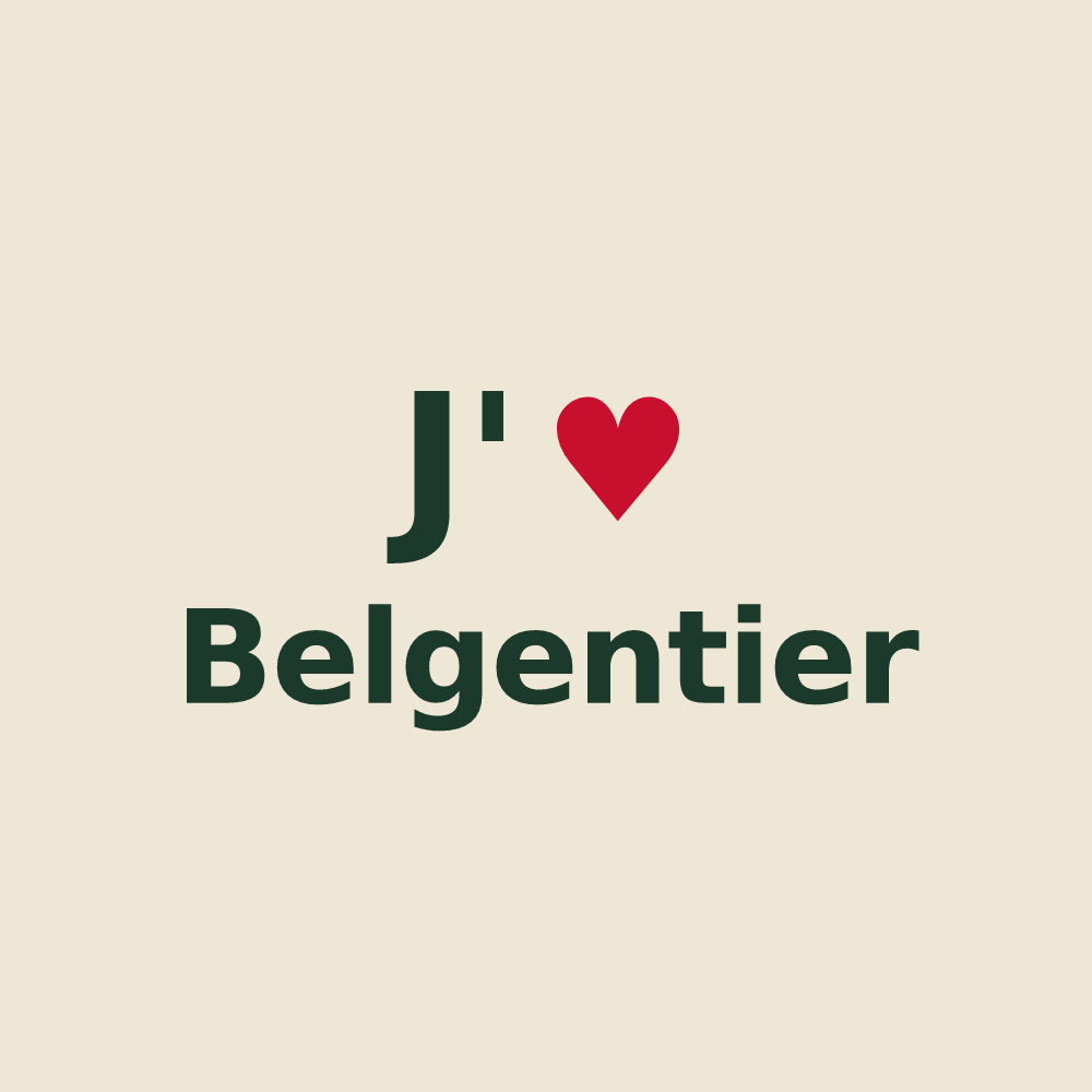 Tote bag personnalisé Belgentier — design J'aime Belgentier