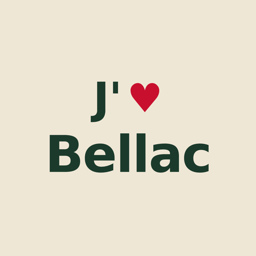 Tote bag personnalisé Bellac — design J'aime Bellac