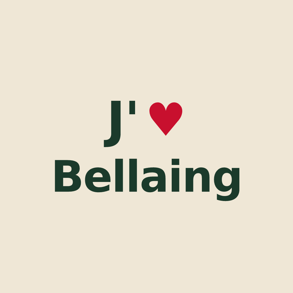 Tote bag personnalisé Bellaing — design J'aime Bellaing