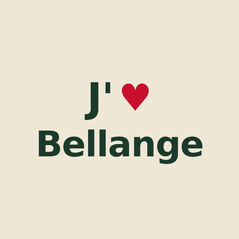 Tote bag personnalisé Bellange — design J'aime Bellange