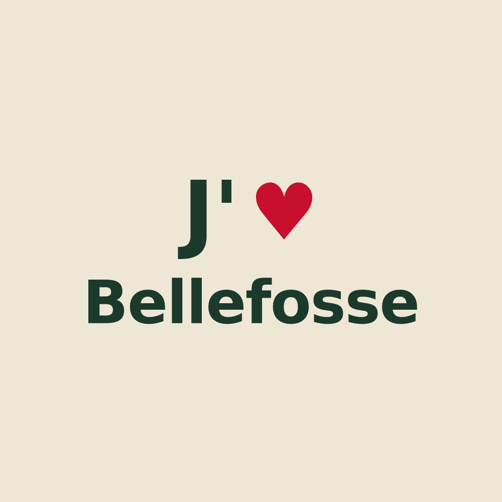 Tote bag personnalisé Bellefosse — design J'aime Bellefosse