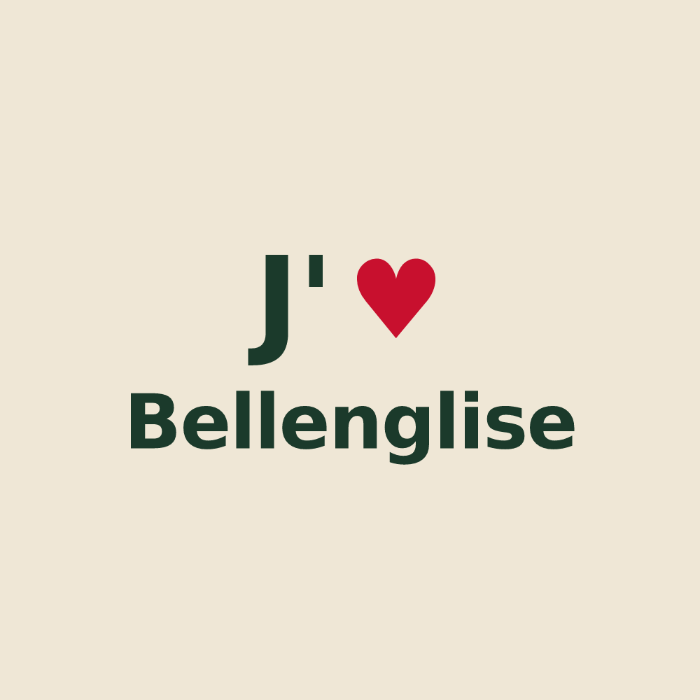 Tote bag personnalisé Bellenglise — design J'aime Bellenglise