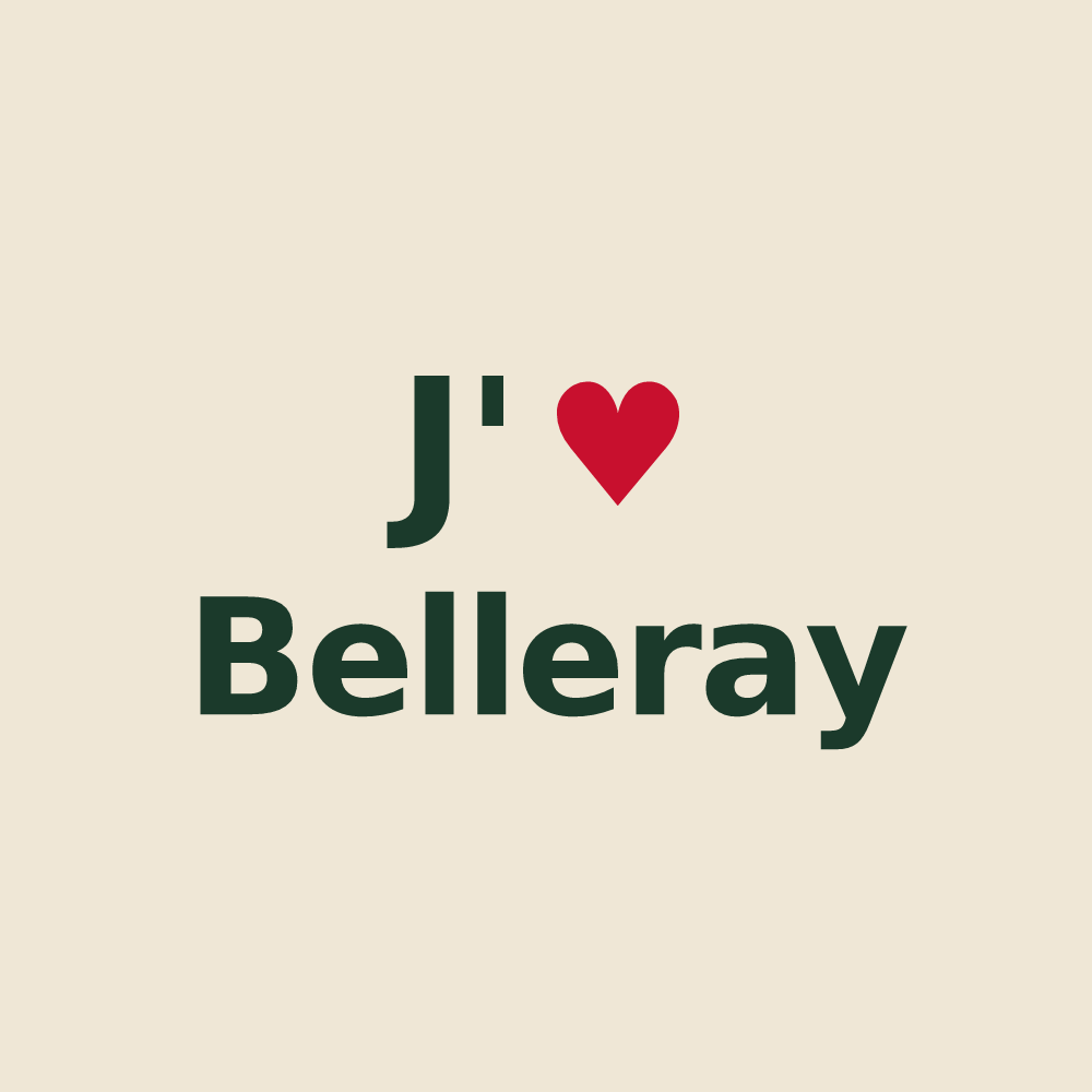 Tote bag personnalisé Belleray — design « J'aime Belleray » imprimé sur le tote bag
