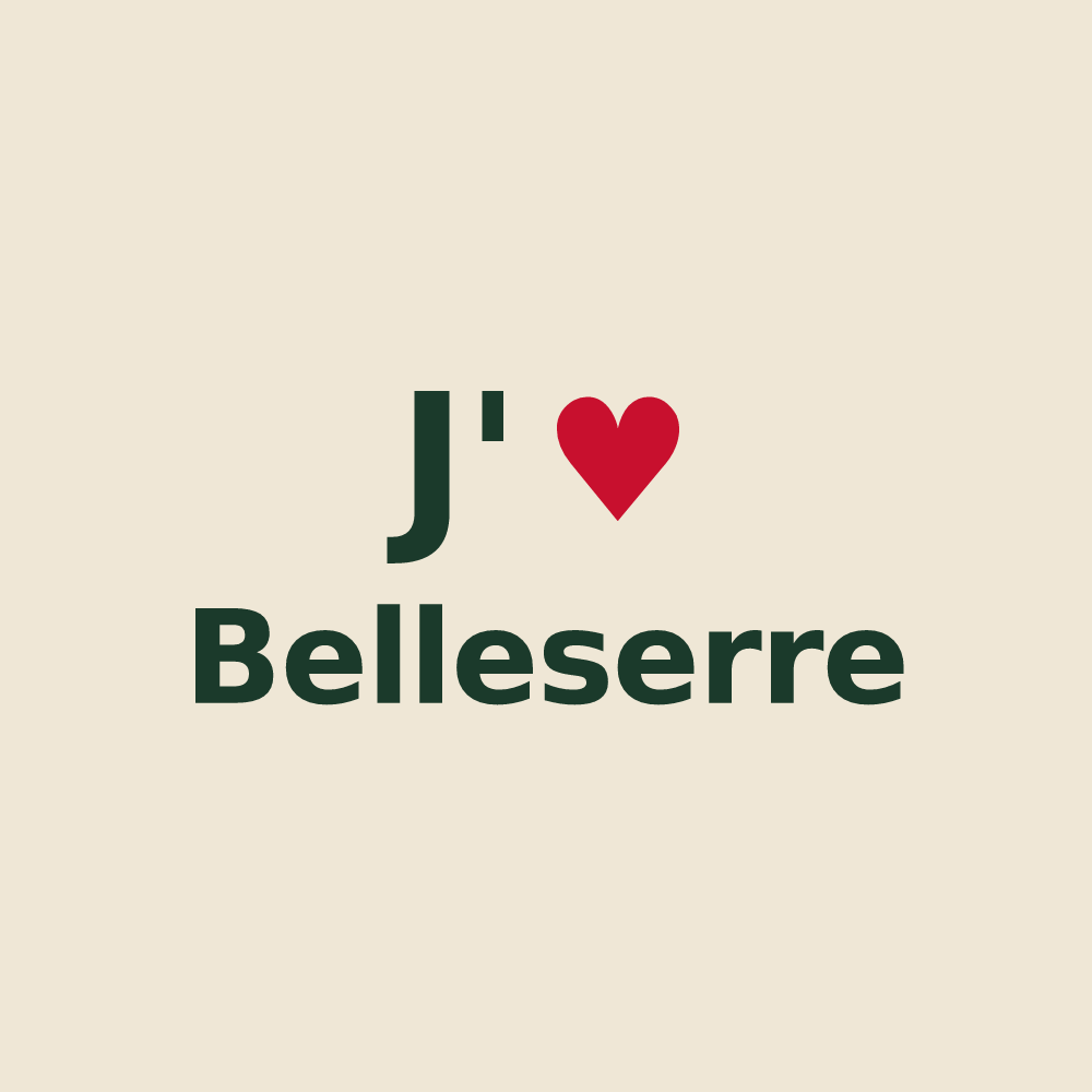 Tote bag personnalisé Belleserre — design J'aime Belleserre