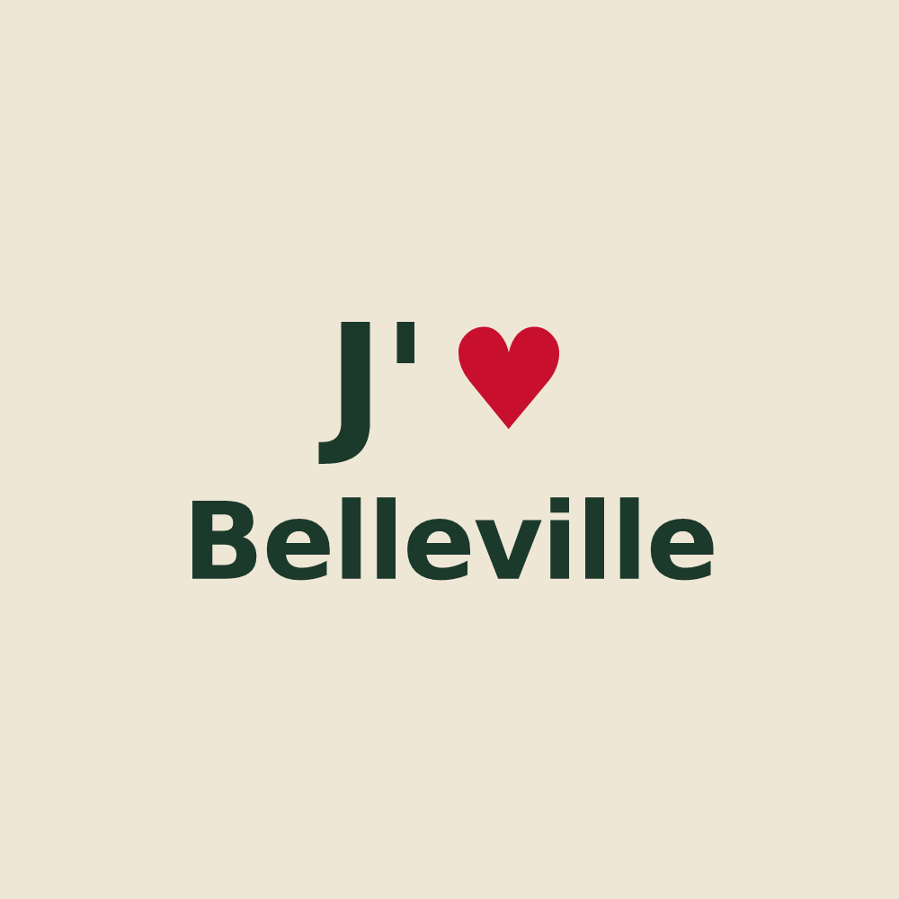 Tote bag personnalisé Belleville — design J'aime Belleville