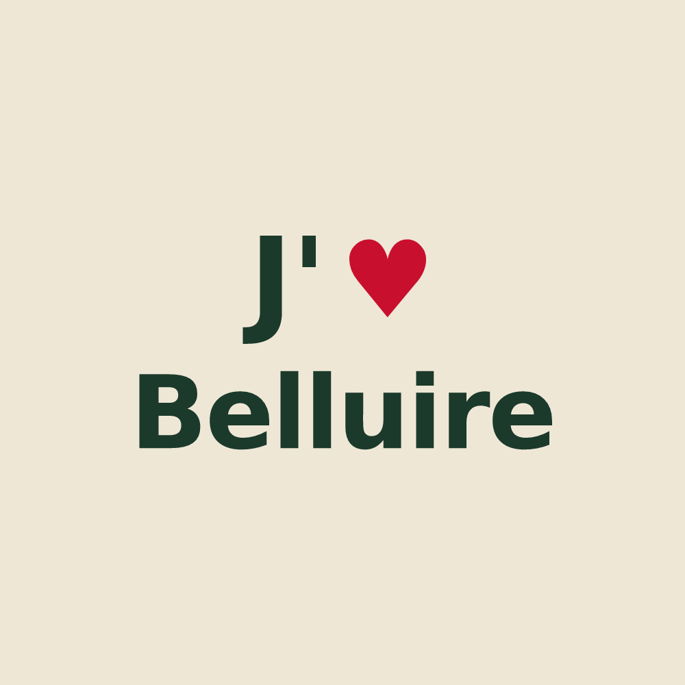Tote bag personnalisé Belluire — design J'aime Belluire