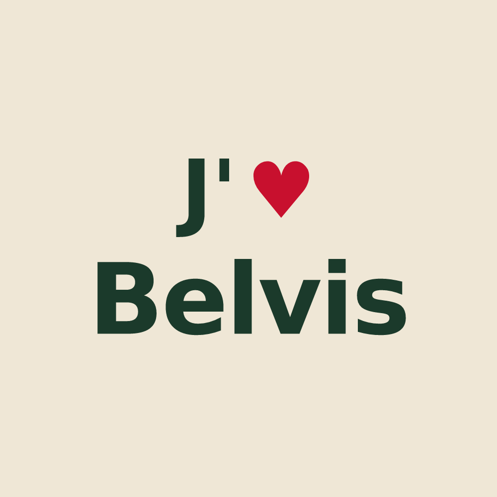 Tote bag personnalisé Belvis — design J'aime Belvis