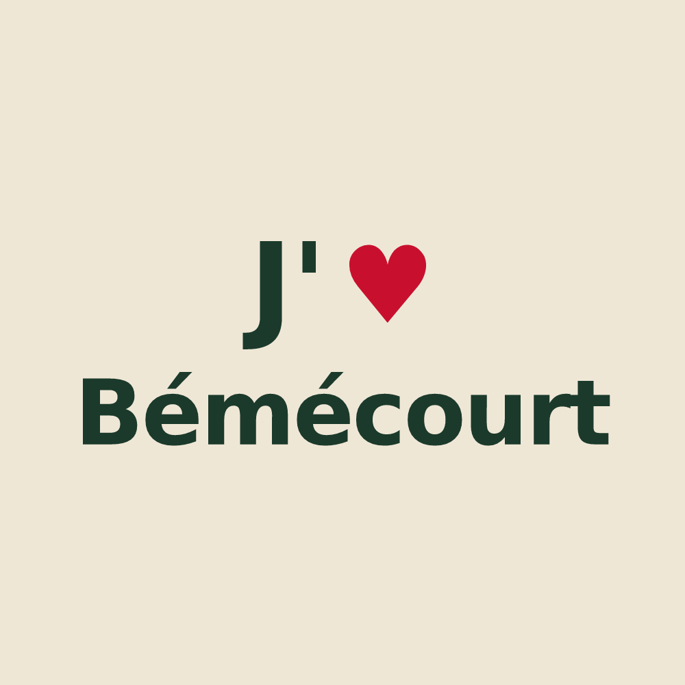 Tote bag personnalisé Bémécourt — design J'aime Bémécourt