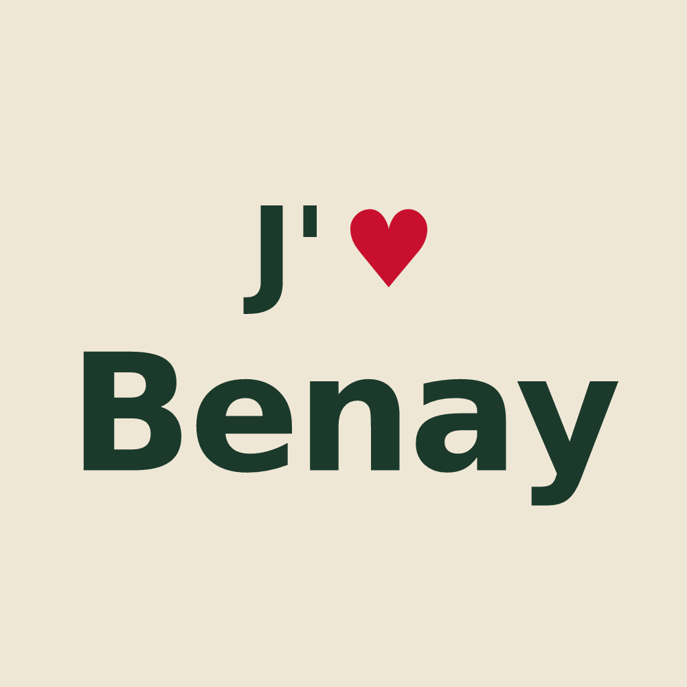 Tote bag personnalisé Benay — design J'aime Benay